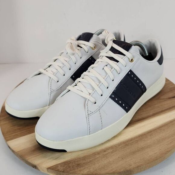 Cole Haan GrandPrø Tennis Sneaker Men's Size 10 M White & Blue - Picture 7 of 12